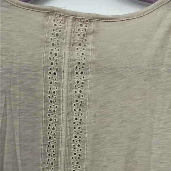 Lucky Brand Cream Smocked Tank Top - Picture 5 of 5